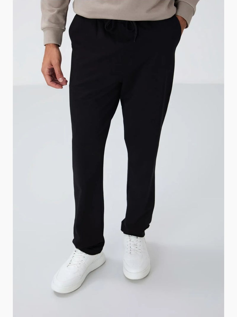 Pantaloni della tuta da uomo regular fit in misto cotone tommy Nero - Kiabi