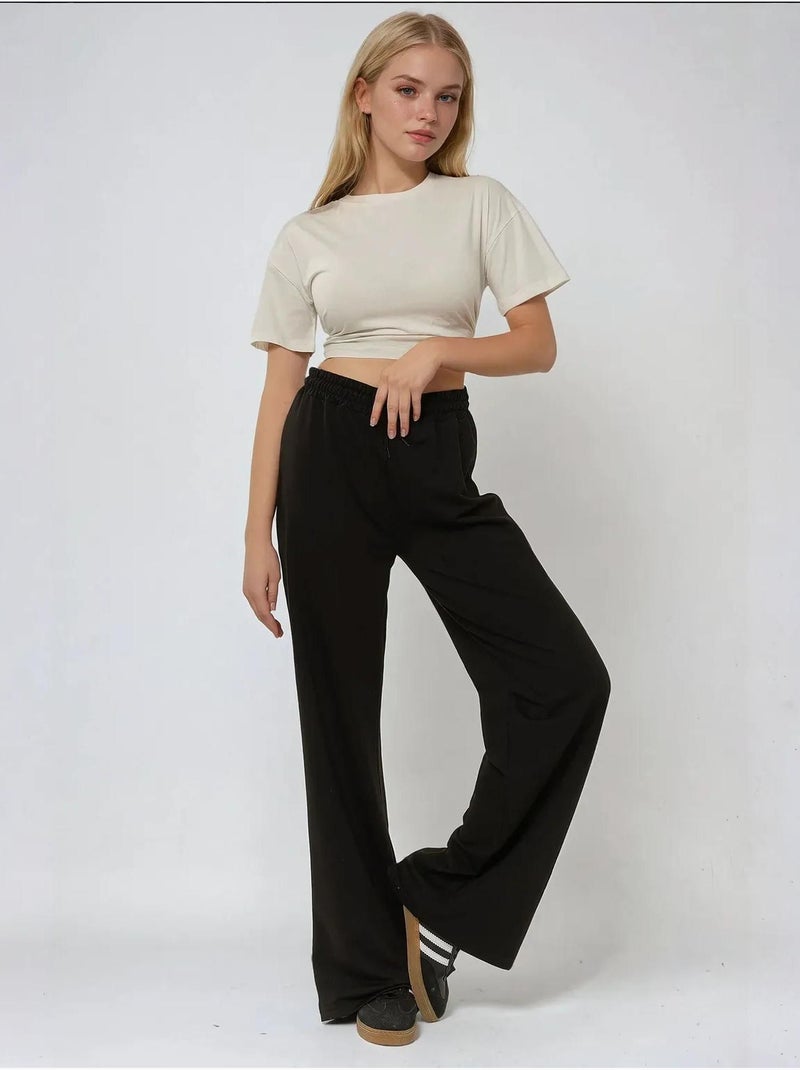 Pantaloni della tuta elastici a gamba larga hiccup Nero - Kiabi