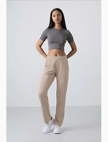 Pantaloni della tuta in felpa a gamba dritta da donna tommy