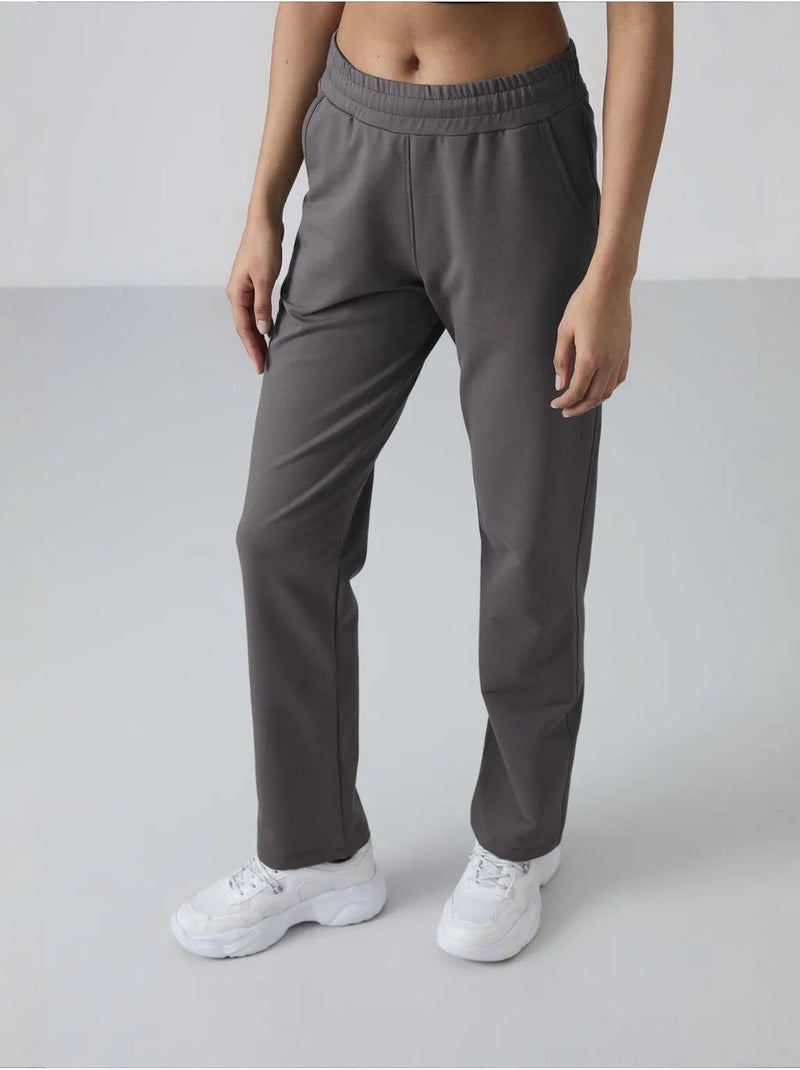 Pantaloni della tuta in felpa a gamba dritta da donna tommy Grigio nero - Kiabi