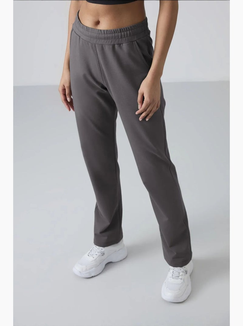 Pantaloni della tuta in felpa a gamba dritta da donna tommy Grigio nero - Kiabi
