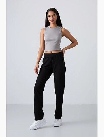 Pantaloni della tuta in felpa a gamba dritta da donna tommy