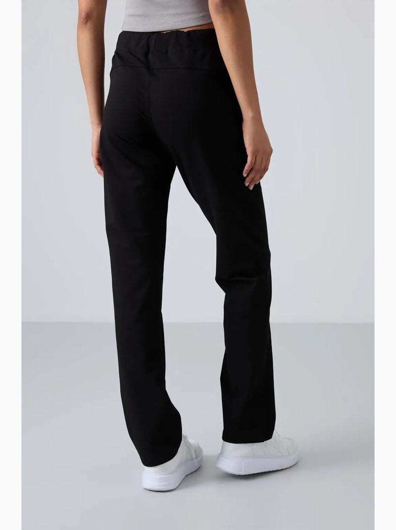 Pantaloni della tuta in felpa a gamba dritta da donna tommy Nero - Kiabi