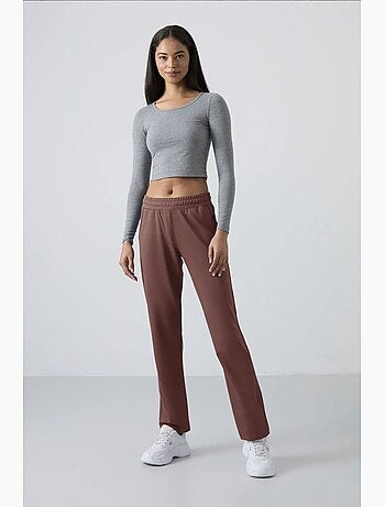 Pantaloni della tuta in felpa a gamba dritta da donna tommy