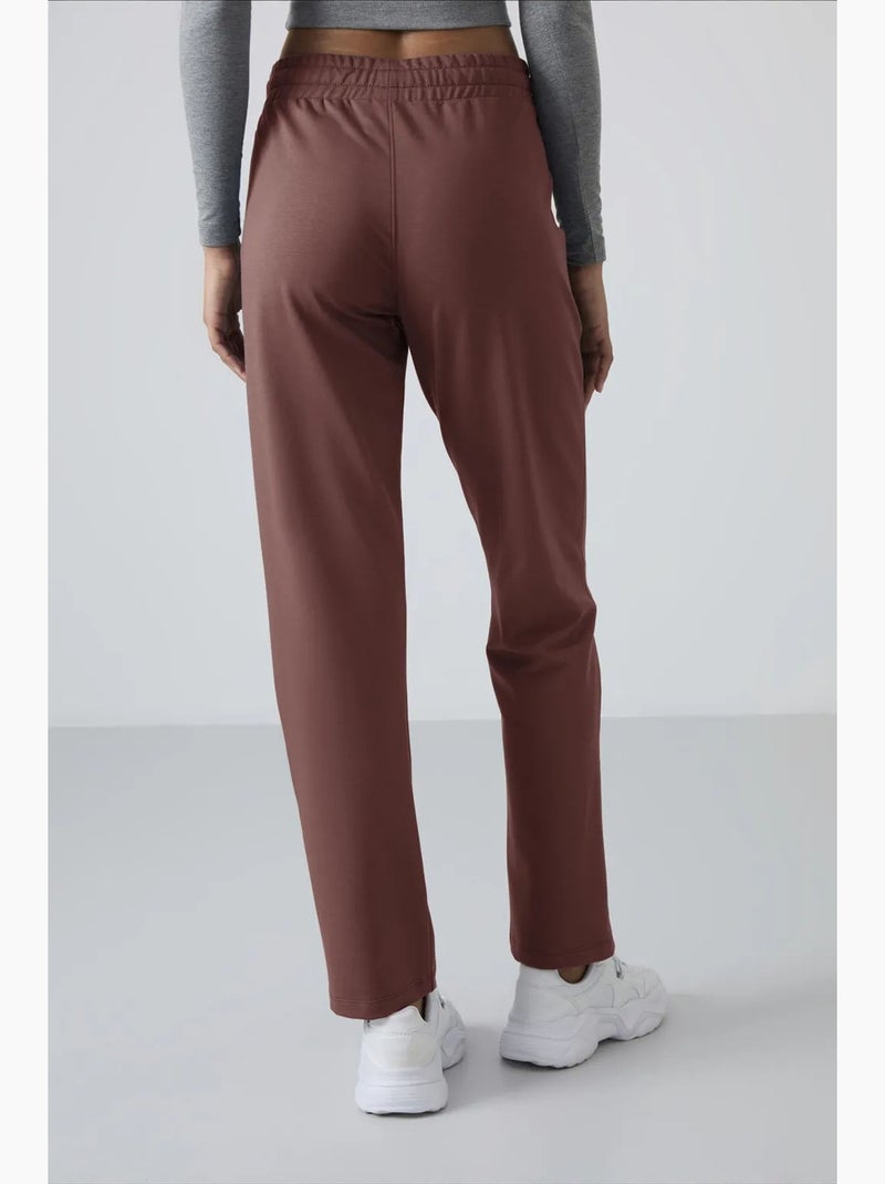 Pantaloni della tuta in felpa a gamba dritta da donna tommy Rosso bordeaux - Kiabi