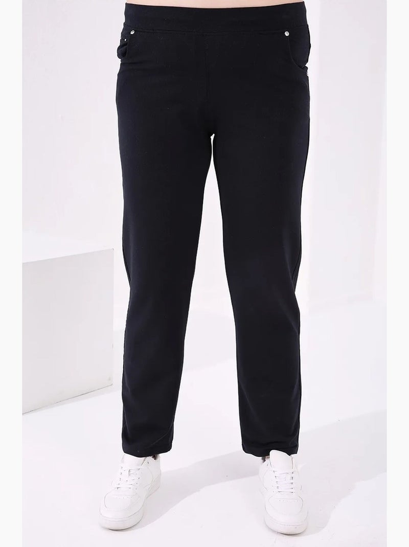 Pantaloni della tuta in maglia a gamba dritta da donna tommy Blu marino - Kiabi