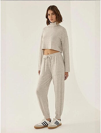 Pantaloni della tuta in maglia con elastico in vita