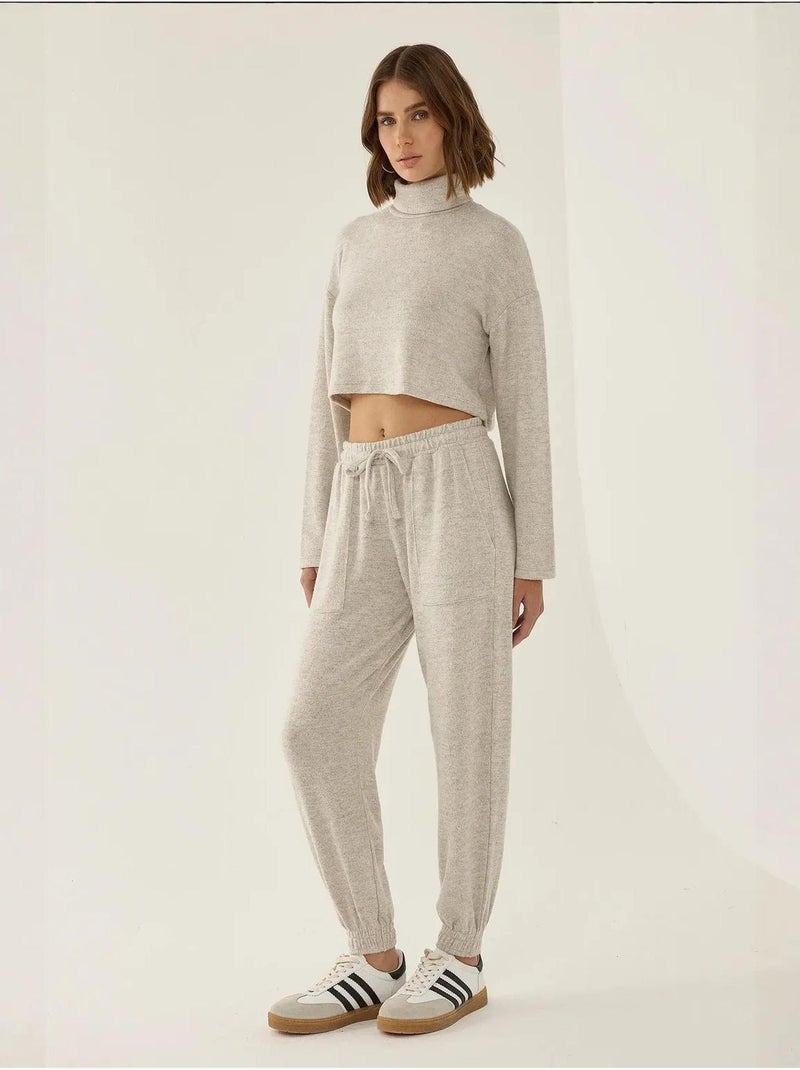 Pantaloni della tuta in maglia con elastico in vita Beige naturale - Kiabi