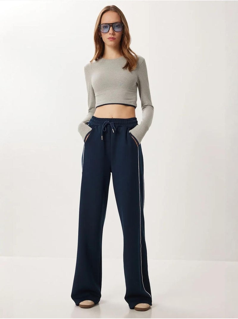 Pantaloni della tuta in maglia di cotone regular fit istanbul Blu marino - Kiabi