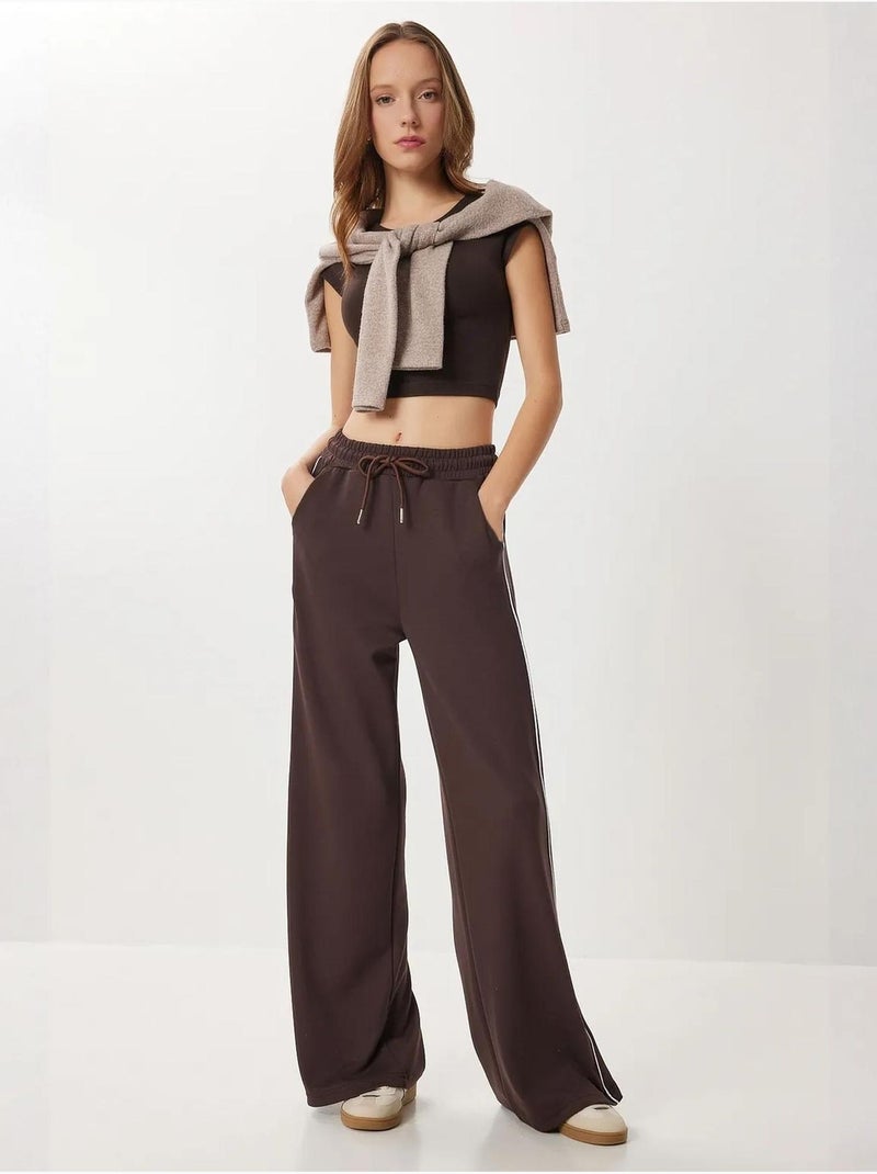 Pantaloni della tuta in maglia di cotone regular fit istanbul Marrone cioccolato - Kiabi