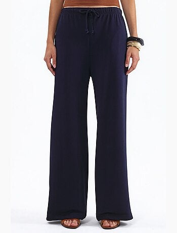 Pantaloni della tuta in misto cotone a gamba dritta da donna busem