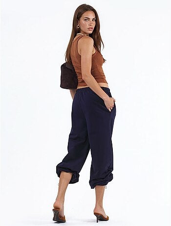 Pantaloni della tuta in misto cotone a gamba dritta da donna busem
