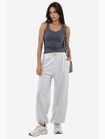 Pantaloni della tuta in misto cotone a gamba dritta da donna busem