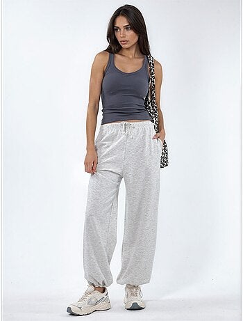 Pantaloni della tuta in misto cotone a gamba dritta da donna busem