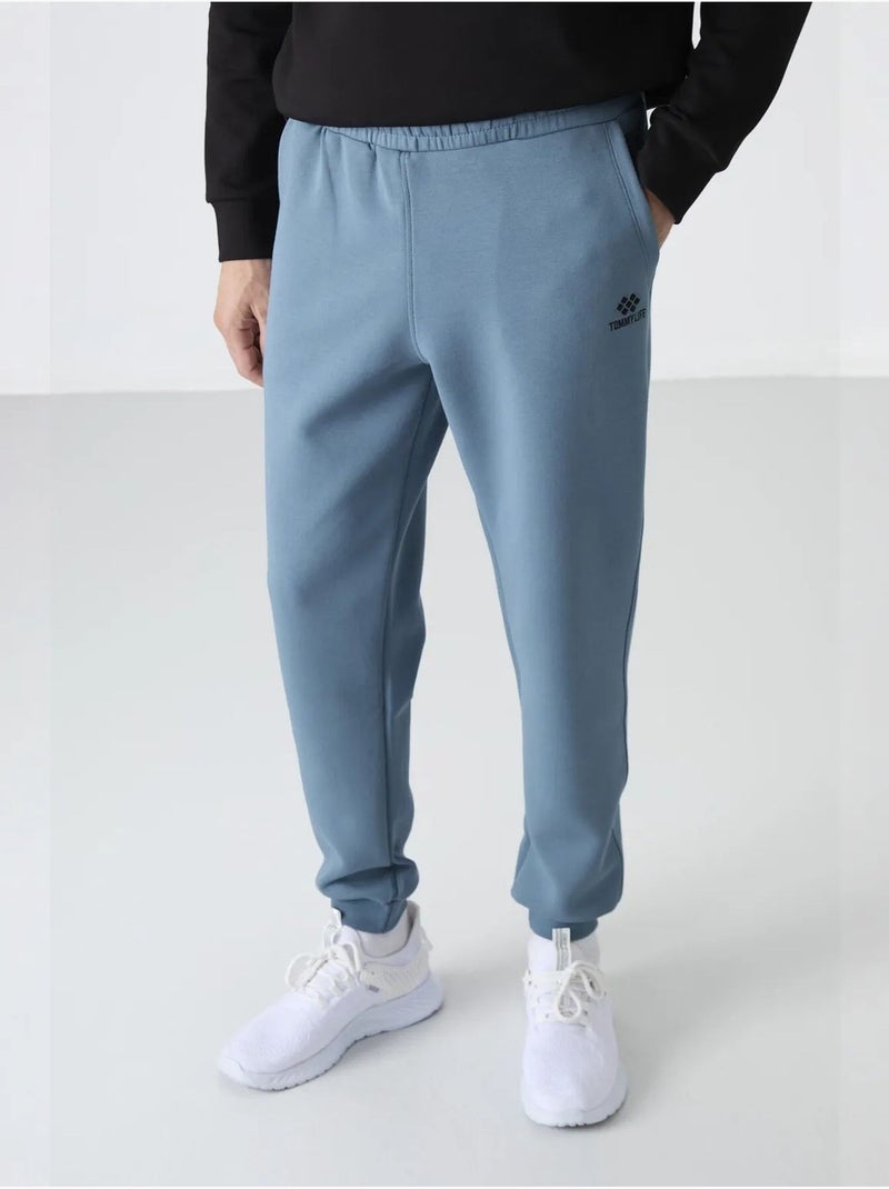 Pantaloni della tuta jogger slim da uomo tommy Blu zaffiro - Kiabi