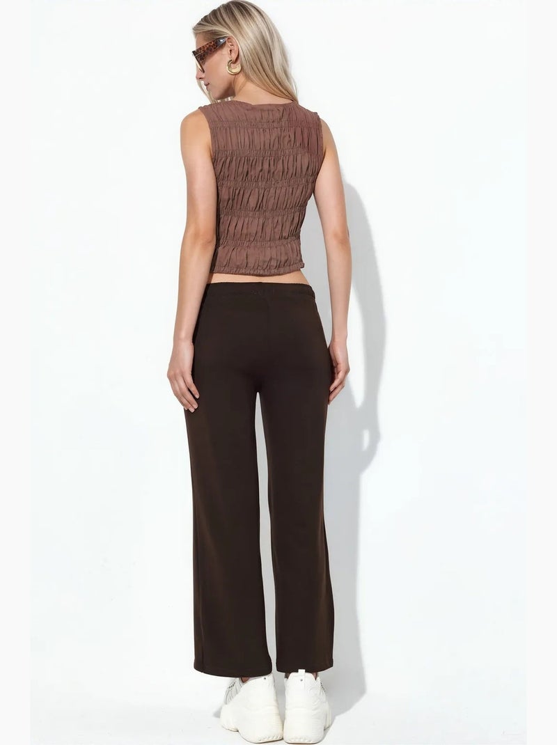 Pantaloni della tuta pull-on a gamba ampia busem Marrone cioccolato - Kiabi