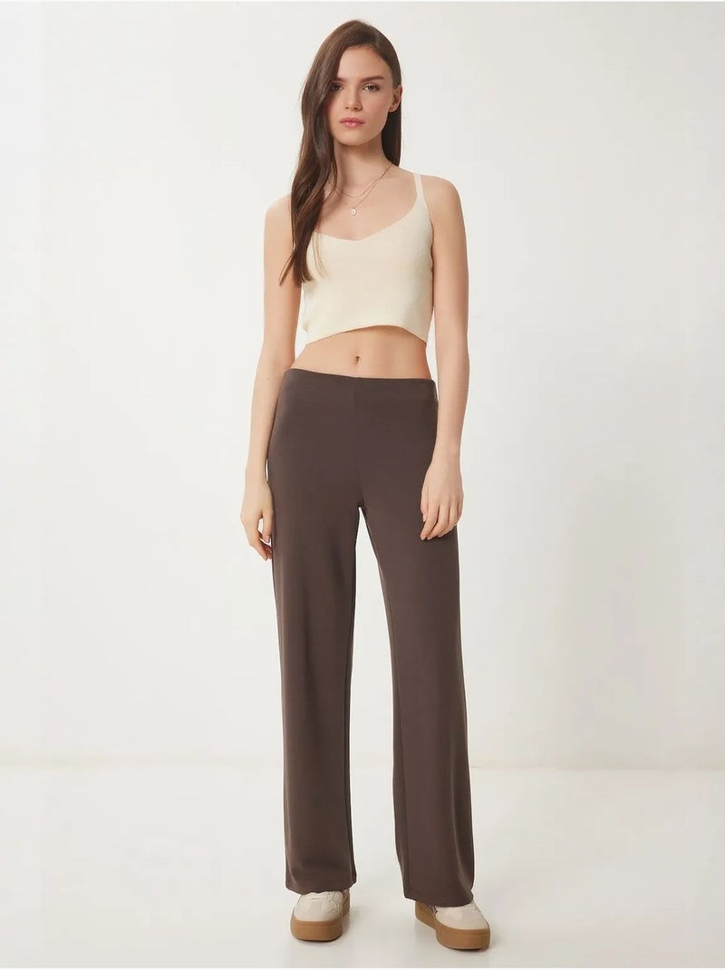 Pantaloni della tuta regular fit con vita elasticizzata istanbul Marrone cioccolato - Kiabi