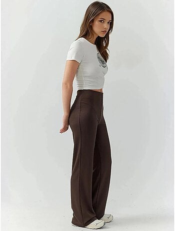 Pantaloni della tuta relaxed fit a gamba dritta con tocco modal hiccup