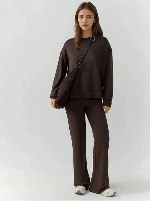 Pantaloni della tuta relaxed fit a gamba dritta con tocco modal hiccup - Kiabi