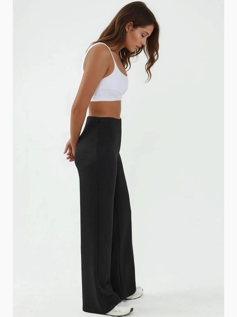 Pantaloni della tuta relaxed fit a gamba dritta con tocco modal hiccup Nero - Kiabi
