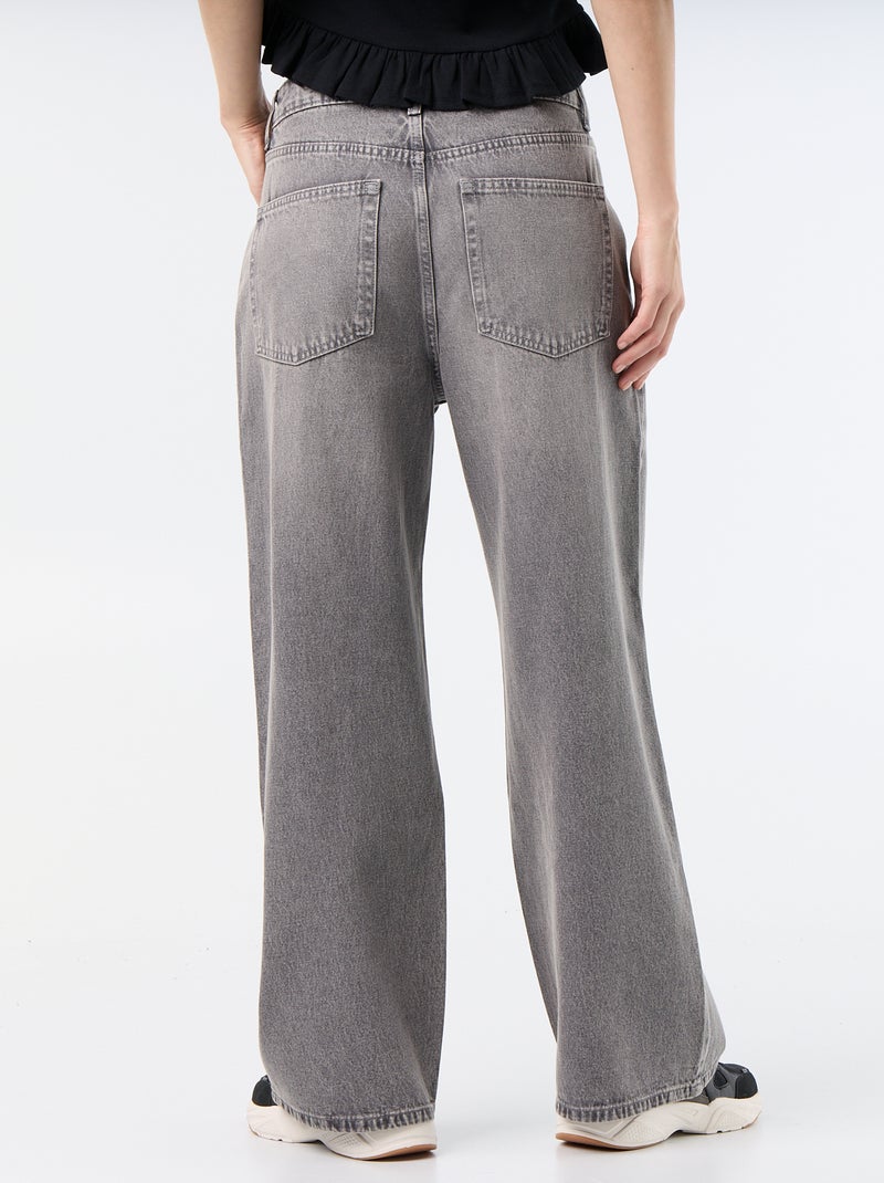Pantaloni denim baggy Grigio - Kiabi