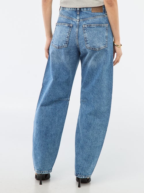 Pantaloni denim balloon in cotone - Kiabi