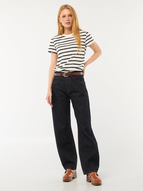 Pantaloni denim balloon in cotone - Kiabi