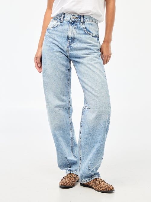 Pantaloni denim balloon in cotone - Kiabi
