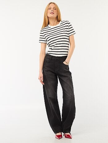Pantaloni denim balloon in cotone