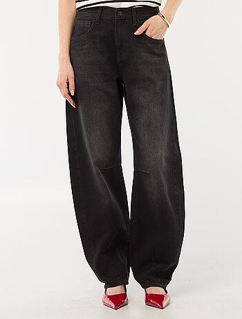 Pantaloni denim balloon in cotone