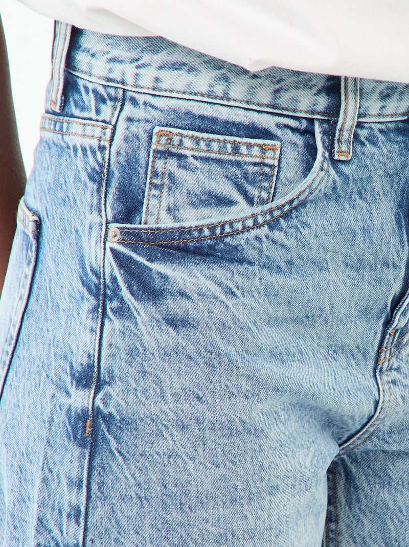 Pantaloni denim barrel in cotone Blu - Kiabi