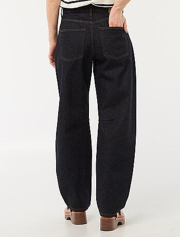 Pantaloni denim barrel in cotone