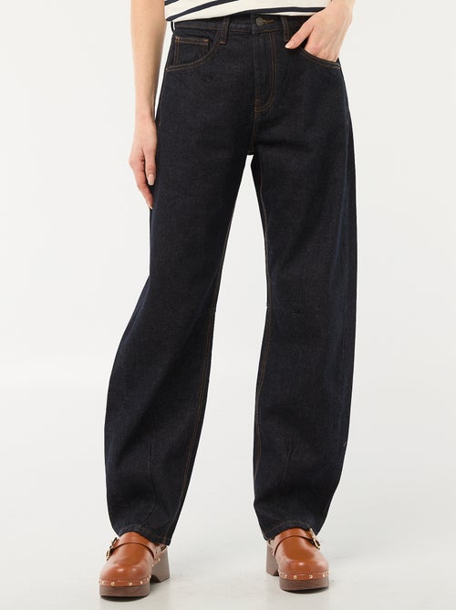 Pantaloni denim barrel in cotone - Kiabi