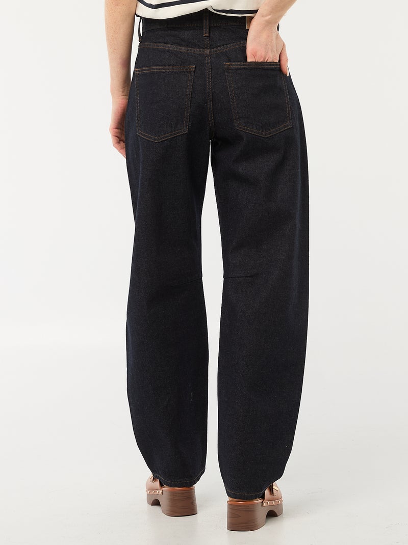 Pantaloni denim barrel in cotone Blu - Kiabi