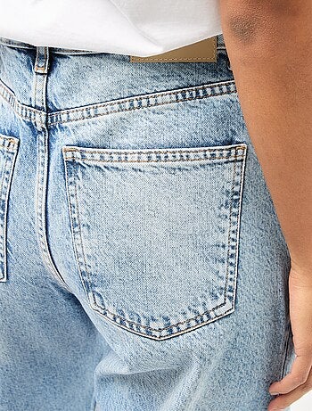 Pantaloni denim barrel in cotone