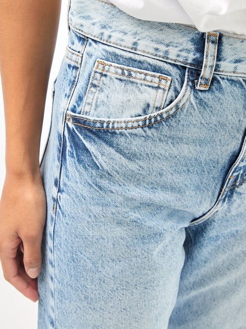 Pantaloni denim barrel in cotone - Kiabi