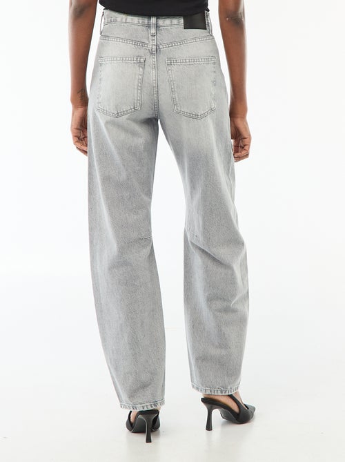 Pantaloni denim barrel in cotone - Kiabi