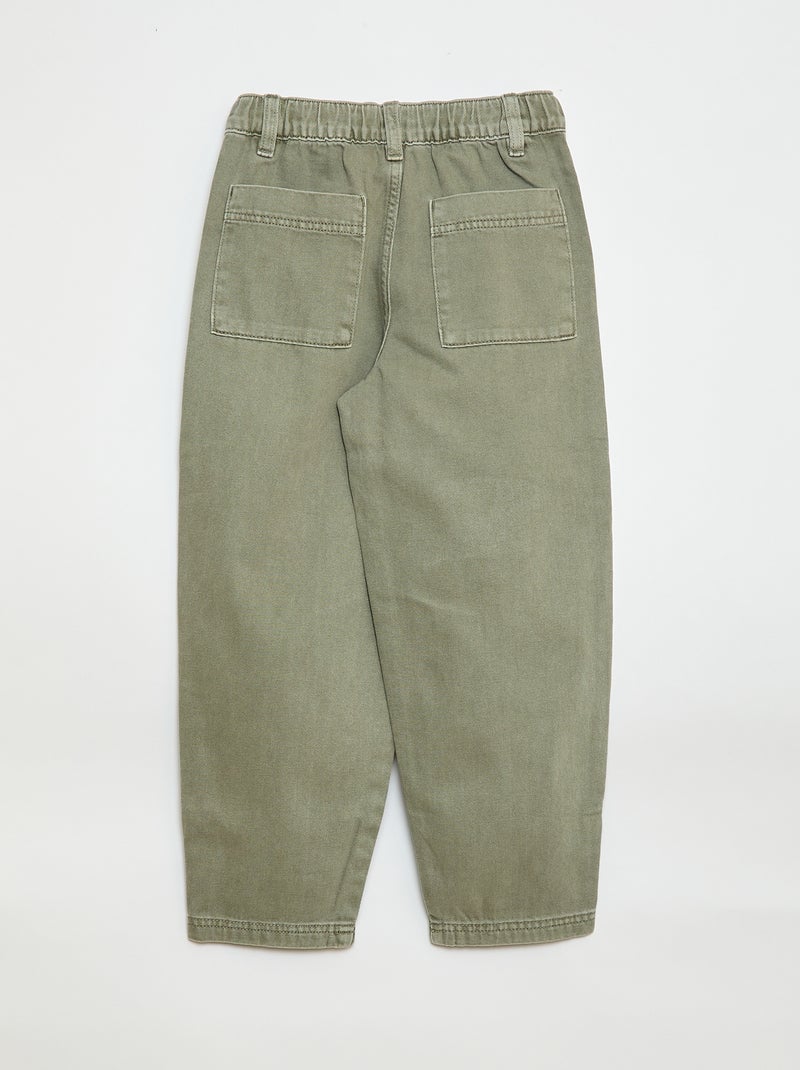 Pantaloni denim / jeans taglio balloon ampio Verde - Kiabi