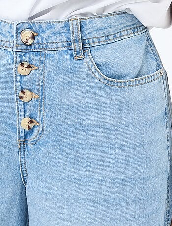 Pantaloni denim palazzo con dettagli