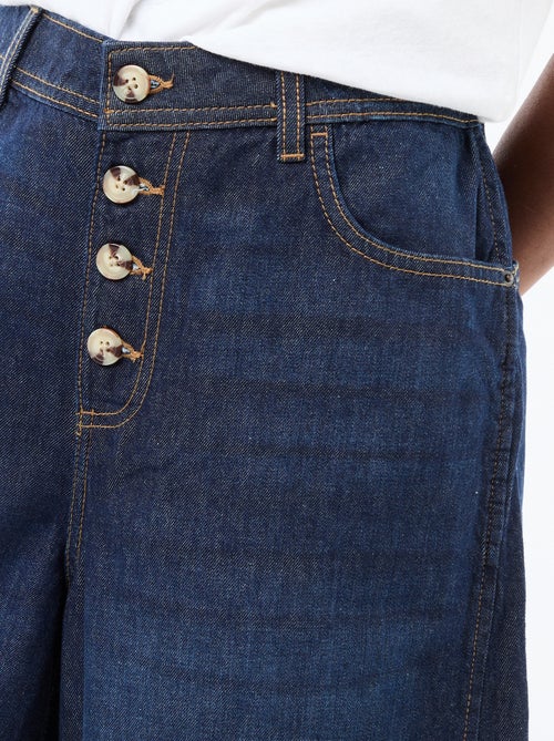 Pantaloni denim palazzo con dettagli - Kiabi