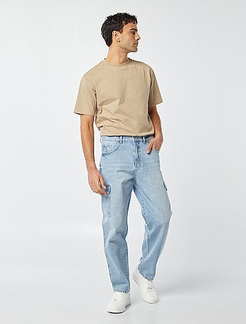 Pantaloni denim pantaloni multi-tasche-