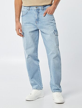 Pantaloni denim pantaloni multi-tasche-