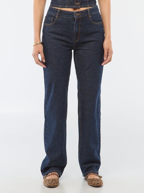 Pantaloni denim regular in cotone - L34 - Kiabi Pantaloni denim regular in cotone - L34 - Kiabi
