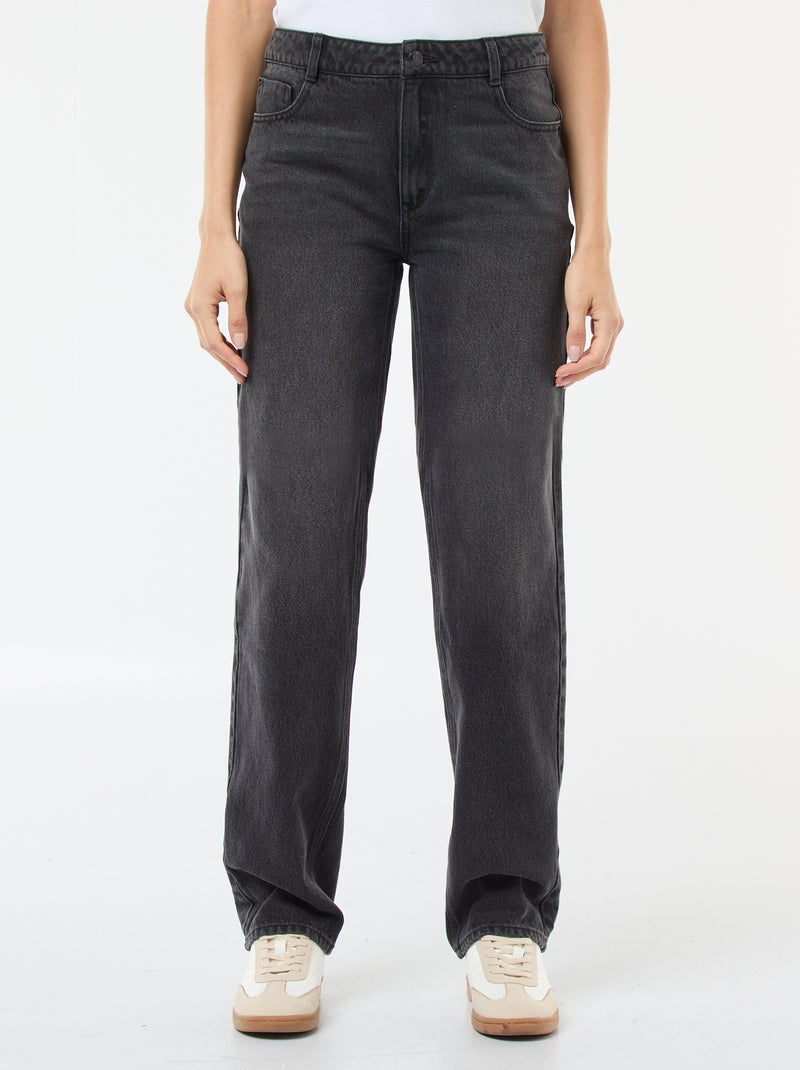 Pantaloni denim regular in cotone - L34 Nero - Kiabi