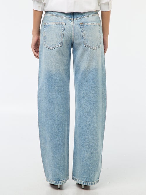 Pantaloni denim straight con strass - Kiabi