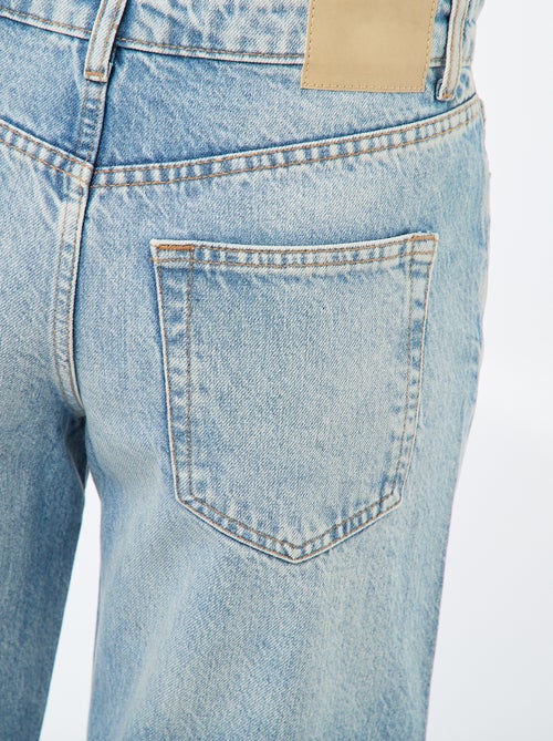 Pantaloni denim straight con strass - Kiabi