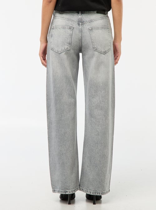 Pantaloni denim straight con strass - Kiabi