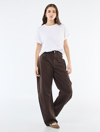 Pantaloni denim taglio balloon