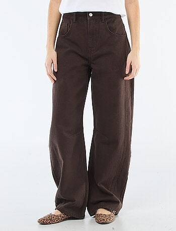 Pantaloni denim taglio balloon