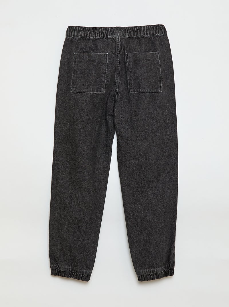 Pantaloni denim taglio jogger Grigio - Kiabi